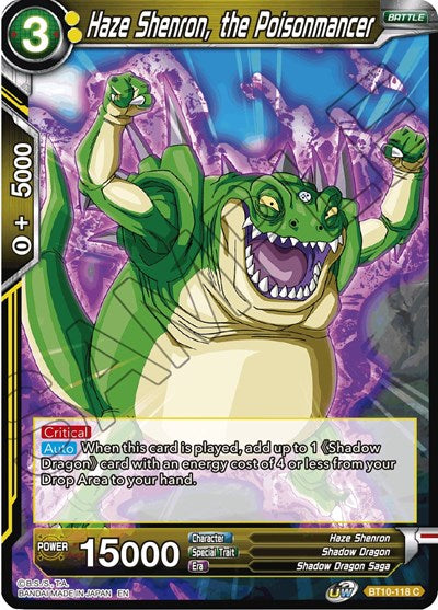 Haze Shenron, the Poisonmancer (Rise of the Unison Warrior) Near Mint