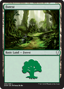 Forest (266) (Dominaria) Near Mint - Nick Nack's Full Frontal Attack