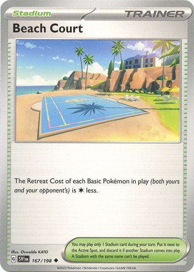 Beach Court (Scarlet and Violet: Base Set) Near Mint - Nick Nack's Full Frontal Attack