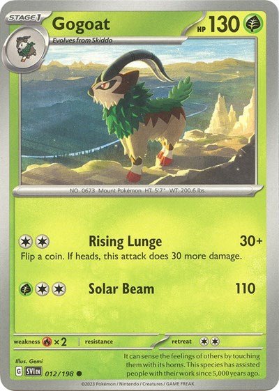 Gogoat (Scarlet and Violet: Base Set) Near Mint - Nick Nack's Full Frontal Attack