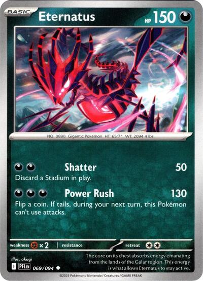 Eternatus (ME02: Phantasmal Flames) Near Mint Reverse Holofoil - Nick Nack's Full Frontal Attack