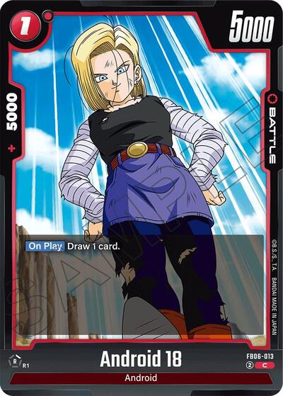 Android 18 FB06 - 013 (Rivals Clash) Near Mint - Nick Nack's Full Frontal Attack