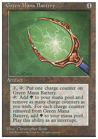 Green Mana Battery (4th Edition) Light Play - Nick Nack's Full Frontal Attack