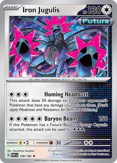 Iron Jugulis - 158 (Scarlet and Violet: Paradox Rift) Near Mint Holofoil - Nick Nack's Full Frontal Attack