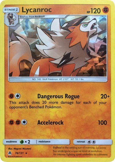 Lycanroc - 76/131 (SM Forbidden Light) (Deck Exclusives) Medium Play Holofoil - Nick Nack's Full Frontal Attack