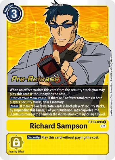 Richard Sampson (Versus Royal Knights Pre - Release Cards) Near Mint Foil - Nick Nack's Full Frontal Attack