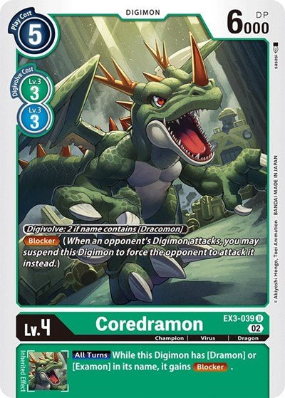Coredramon EX3 - 039 (Draconic Roar) Near Mint - Nick Nack's Full Frontal Attack