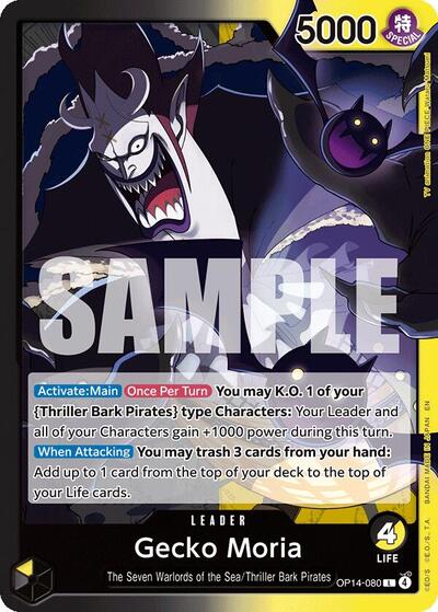 Gecko Moria OP14 - 080 (The Azure Sea's Seven) Near Mint - Nick Nack's Full Frontal Attack