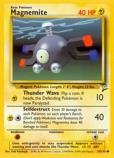 Magnemite (Base Set 2) Heavy Play - Nick Nack's Full Frontal Attack