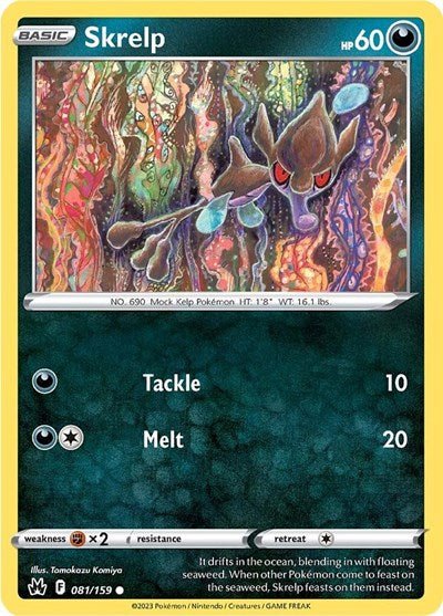 Skrelp (Crown Zenith) Near Mint Reverse Holofoil - Nick Nack's Full Frontal Attack