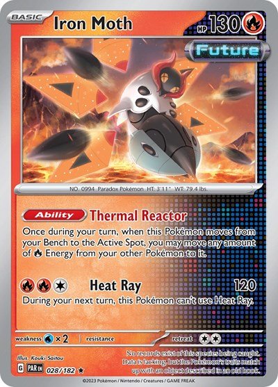 Iron Moth - 028 (Scarlet and Violet: Paradox Rift) Near Mint Holofoil - Nick Nack's Full Frontal Attack