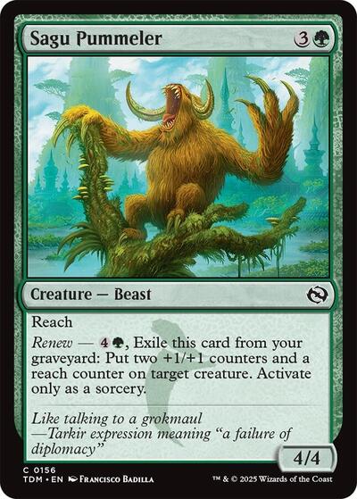 Sagu Pummeler (Tarkir: Dragonstorm) Near Mint - Nick Nack's Full Frontal Attack