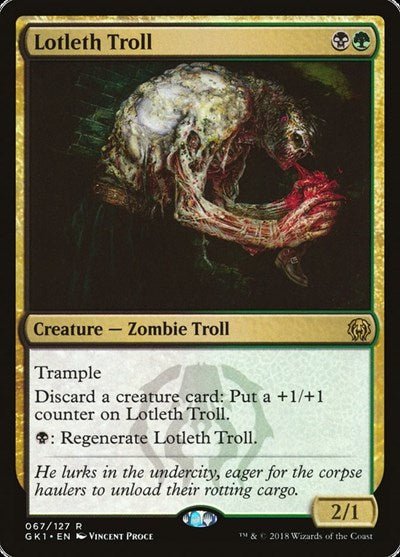Lotleth Troll (Guilds of Ravnica: Guild Kits) Near Mint - Nick Nack's Full Frontal Attack