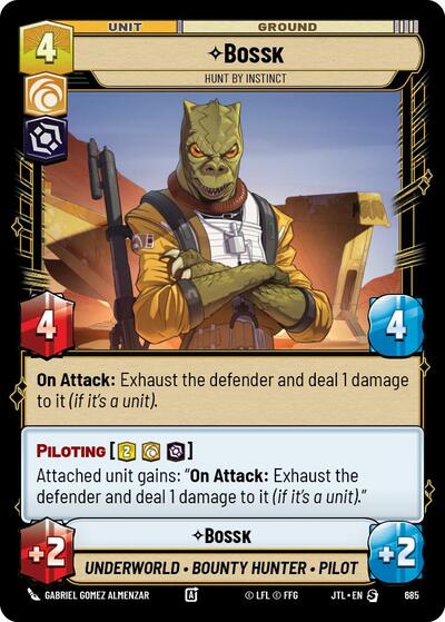 Bossk Hunt By Instinct (Foil) (Jump to Lightspeed) Near Mint Foil - Nick Nack's Full Frontal Attack