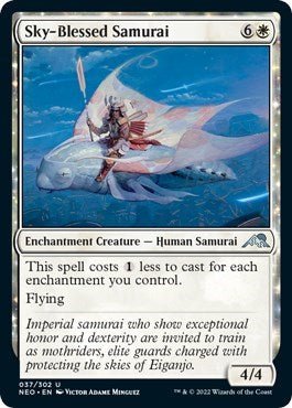 Sky - Blessed Samurai (Kamigawa: Neon Dynasty) Near Mint - Nick Nack's Full Frontal Attack