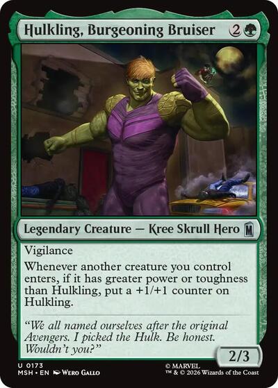 Hulkling, Burgeoning Bruiser (Marvel Super Heroes) Near Mint - Nick Nack's Full Frontal Attack