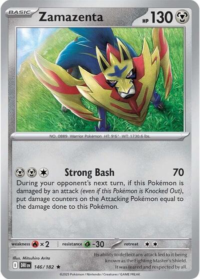 Zamazenta - 146 (SV10: Destined Rivals) Near Mint Holofoil - Nick Nack's Full Frontal Attack