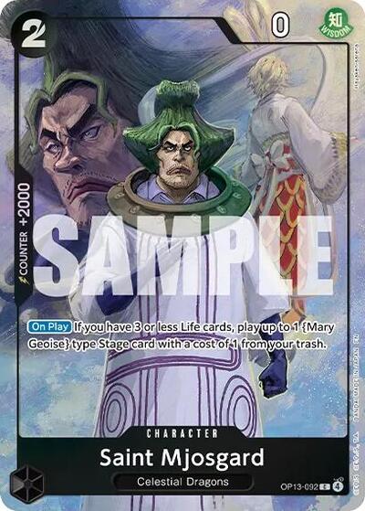 Saint Mjosgard (Premium Card Collection -Best Selection Vol. 6-) (One Piece Promotion Cards) Near Mint Foil