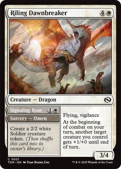 Riling Dawnbreaker (Tarkir: Dragonstorm) Near Mint - Nick Nack's Full Frontal Attack