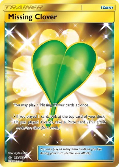 Missing Clover (Secret Rare) (SM - Ultra Prism) Near Mint Holofoil - Nick Nack's Full Frontal Attack