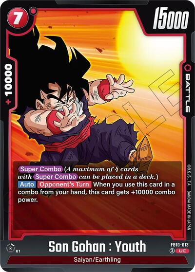 Son Gohan : Youth FB10-013 (Cross Force) Near Mint