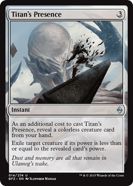 Titan's Presence (Battle for Zendikar) Near Mint - Nick Nack's Full Frontal Attack