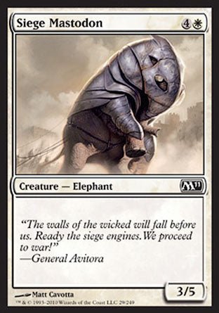 Siege Mastodon (Magic 2011 Core Set) Near Mint - Nick Nack's Full Frontal Attack
