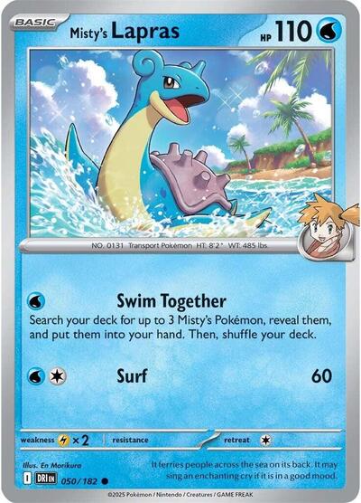 Misty's Lapras (SV10: Destined Rivals) Near Mint - Nick Nack's Full Frontal Attack