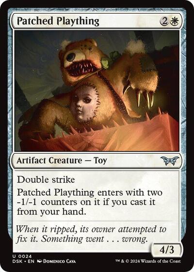 Patched Plaything (Duskmourn: House of Horror) Near Mint - Nick Nack's Full Frontal Attack