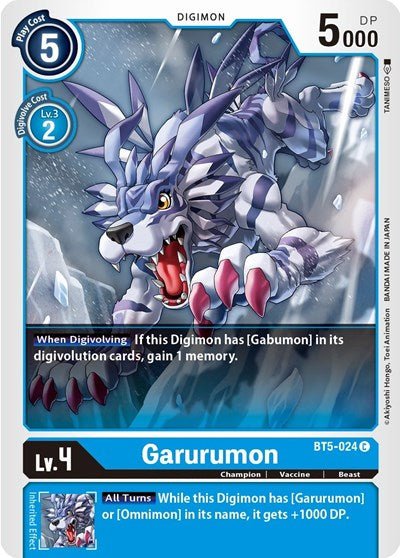 Garurumon (Battle of Omni) Near Mint - Nick Nack's Full Frontal Attack