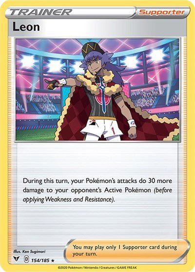Leon (SWSH04: Vivid Voltage) Near Mint Holofoil - Nick Nack's Full Frontal Attack