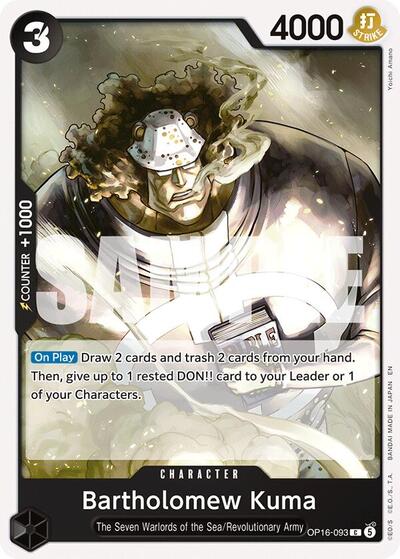 Bartholomew Kuma (093) (The Time of Battle) Near Mint - Nick Nack's Full Frontal Attack