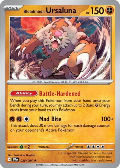 Bloodmoon Ursaluna (SV: Shrouded Fable) Near Mint Reverse Holofoil - Nick Nack's Full Frontal Attack
