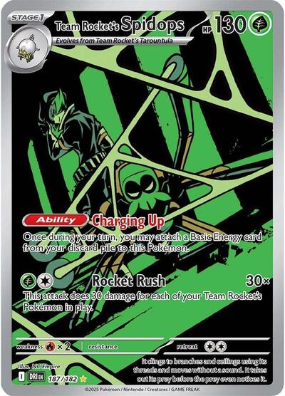 Team Rocket's Spidops - 187 (SV10: Destined Rivals) Near Mint Holofoil