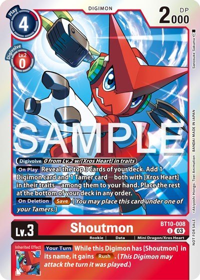 Shoutmon (Winner Pack - Exceed Apocalypse - ) (Xros Encounter) Near Mint Foil - Nick Nack's Full Frontal Attack