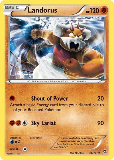 Landorus - 58 (Deck Exclusives) Light Play - Nick Nack's Full Frontal Attack