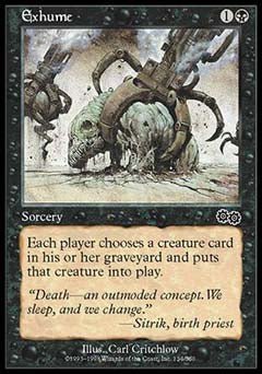 Exhume (Urza's Saga) Heavy Play - Nick Nack's Full Frontal Attack