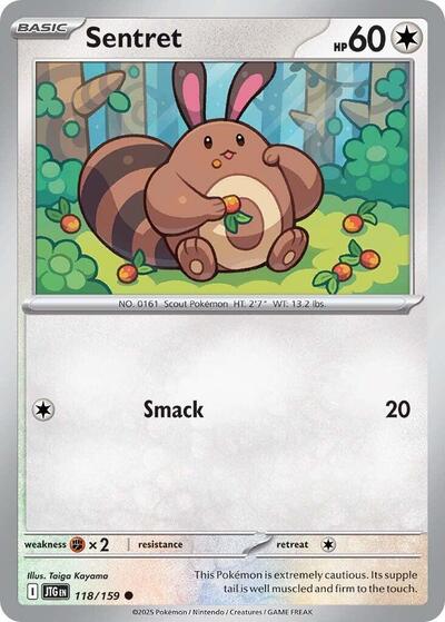 Sentret (SV09: Journey Together) Near Mint Reverse Holofoil - Nick Nack's Full Frontal Attack