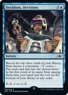 Decisions, Decisions (Unfinity) Near Mint - Nick Nack's Full Frontal Attack