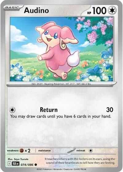 Audino (SV: Black Bolt) Near Mint Reverse Holofoil - Nick Nack's Full Frontal Attack