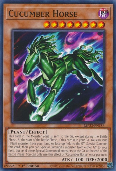 Cucumber Horse (25th Anniversary Tin: Dueling Heroes Mega Pack) Light Play 1st Edition