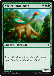 Ancient Brontodon (Ixalan) Near Mint - Nick Nack's Full Frontal Attack