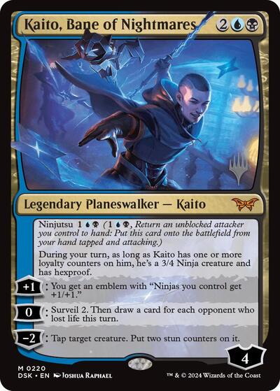 Kaito, Bane of Nightmares (Promo Pack: Duskmourn: House of Horror) Near Mint - Nick Nack's Full Frontal Attack