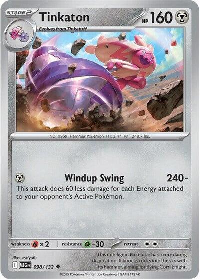 Tinkaton (ME01: Mega Evolution) Near Mint Reverse Holofoil - Nick Nack's Full Frontal Attack