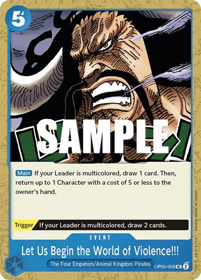 Let Us Begin the World of Violence!! (Awakening of the New Era) Near Mint