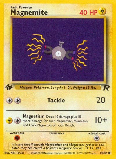 Magnemite (Team Rocket) Medium Play Unlimited - Nick Nack's Full Frontal Attack