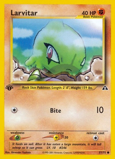 Larvitar (Neo Discovery) Light Play 1st Edition