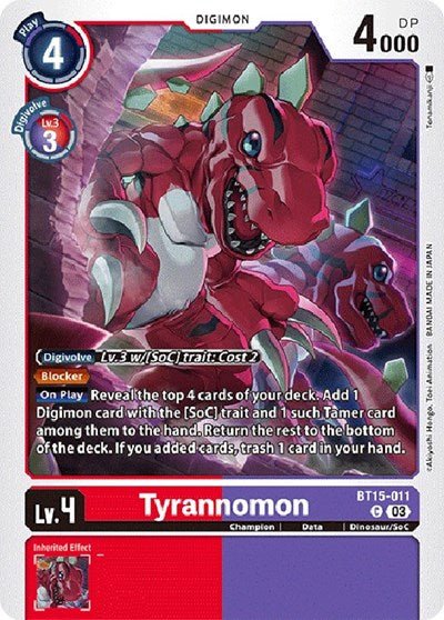Tyrannomon (Exceed Apocalypse) Near Mint - Nick Nack's Full Frontal Attack