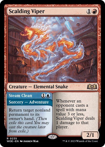 Scalding Viper (Wilds of Eldraine) Near Mint - Nick Nack's Full Frontal Attack