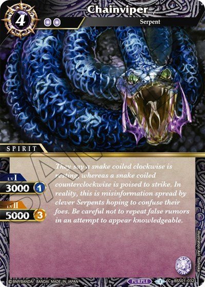 Chainviper (Dawn of History) Near Mint - Nick Nack's Full Frontal Attack